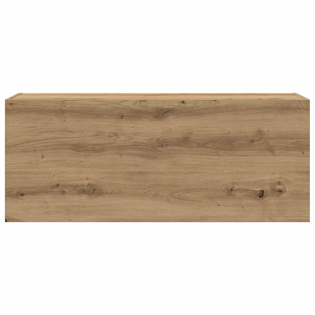 Veggskap til baderom artisan eik 100x25x40 cm konstruert tre